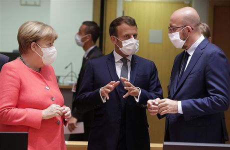Německá kancléřka Angela Merkelová, francouzský prezident Emmanuel Macron a... | na serveru Lidovky.cz | aktuální zprávy