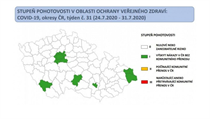 Semafor se poprvé rozsvítil. Ukázal na rizikové oblasti.