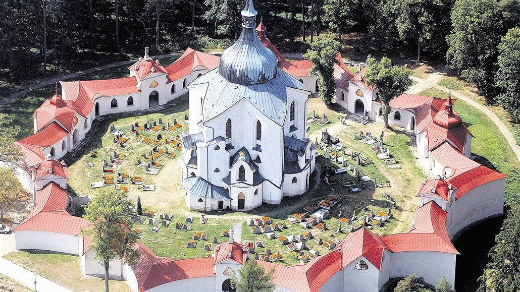 Letecký pohled na Zelenou horu.