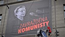 Plakát uctívající památku popravené právničky Milady Horákové (ilustrační foto). | na serveru Lidovky.cz | aktuální zprávy
