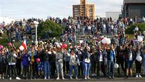 Protesty v Bělorusku.