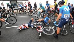 První etapa letoní Tour de France nabídla adu nepíjemných pád.