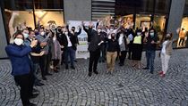 Zástupci Starostů a Pirátů se společně sešli 3. října 2020 v centru Olomouce po... | na serveru Lidovky.cz | aktuální zprávy