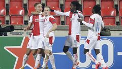 Slavia slaví gól do sít Nice