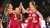 České basketbalistky slaví výhru. | na serveru Lidovky.cz | aktuální zprávy