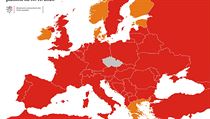 Cestovatelská mapa pro občany ČR platná od pondělí 16. listopadu. | na serveru Lidovky.cz | aktuální zprávy