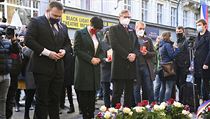 Šéfové opozičních stran (zleva) Marian Jurečka (KDU-ČSL), Markéta Pekarová...