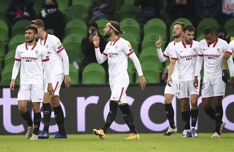 Hráči Sevilly slaví branku do sítě Krasnodaru. | na serveru Lidovky.cz | aktuální zprávy Hráči Sevilly slaví branku do sítě Krasnodaru. | na serveru Lidovky.cz | aktuální zprávy