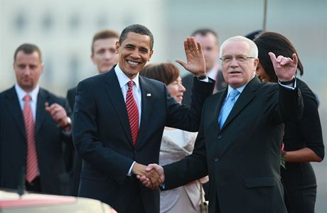Obama v Praze v roce 2010 kvůli podpisu smlouvy START. Baracka Obamu přivítal... | na serveru Lidovky.cz | aktuální zprávy