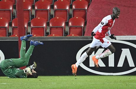 Evropská liga, Slavia Praha - Beer Ševa: Abdallah Sima ze Slavie se raduje z... | na serveru Lidovky.cz | aktuální zprávy