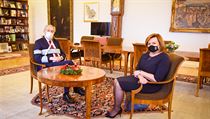 Prezident republiky Miloš Zeman přijal ministryni financí Alenu Schillerovou na... | na serveru Lidovky.cz | aktuální zprávy