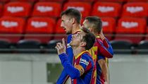Lionel Messi z Barcelona slav svj gl