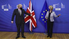 Stedení jednání v Bruselu ohledn brexitové dohody mezi britským premiérem...