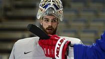 Brankář Alexander Salák (na snímku z tréninku české hokejové reprezentace 30.... | na serveru Lidovky.cz | aktuální zprávy