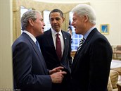 Ti prezidenti v jedné pracovn - George W. Bush, Bill Clinton a Barrack Obama