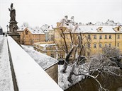 Sníh v Praze.