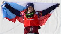 Eva Samková s českou vlajkou. | na serveru Lidovky.cz | aktuální zprávy