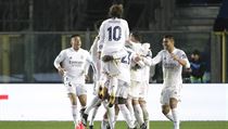 Fotbalisté Realu Madrid slaví branku do sítě Atalanty. | na serveru Lidovky.cz | aktuální zprávy