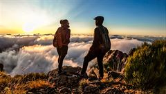 Východ slunce na ostrov Madeira v 1800 m.n.n