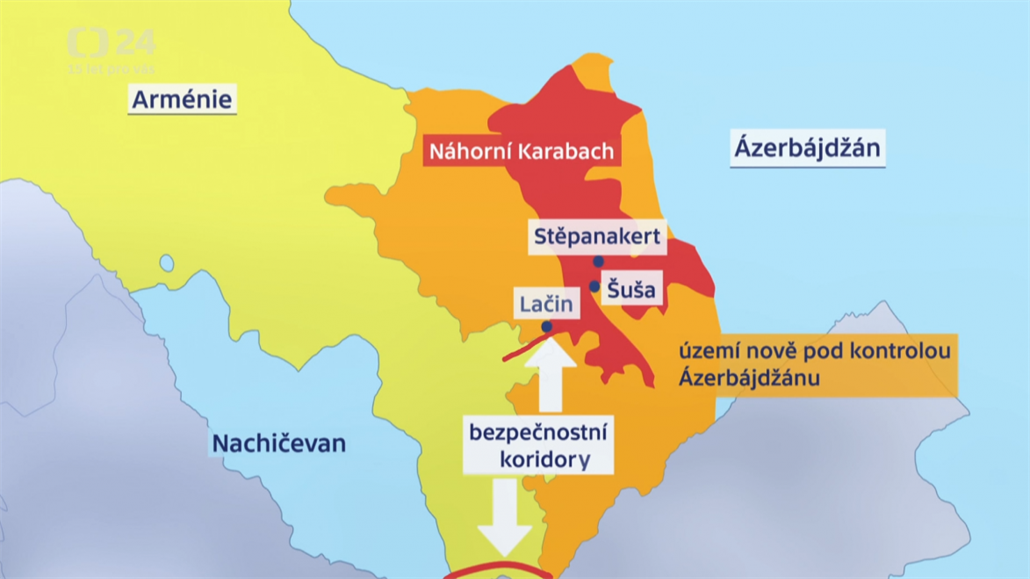 Náhorní Karabach po uzavení rusko-arménsko-ázerbájdánské dohody o pímí...