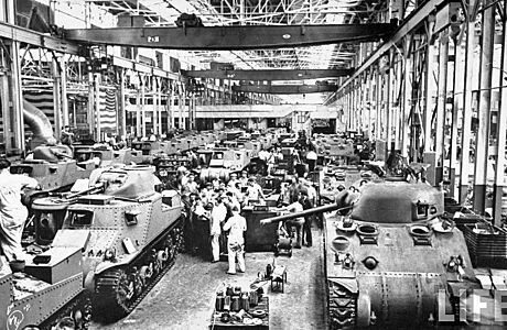 Výroba tanků v USA za druhé světové války. Výroba tanků v USA za druhé světové války.