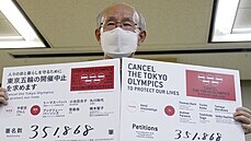 Iniciátor Keni Ucunomija s peticí proti konání tokijské OH.