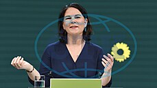 Zelená kandidátka na úřad kancléře Annalena Baerbocková. Zelená kandidátka na úřad kancléře Annalena Baerbocková.