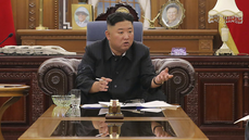 Severokorejský vdce Kim ong-un podle fotografií, které v sobotu zveejnila...