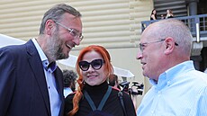 Petr Nečas (vlevo) s manželkou Janou