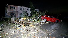 Tornádem zdevastované Lužice.