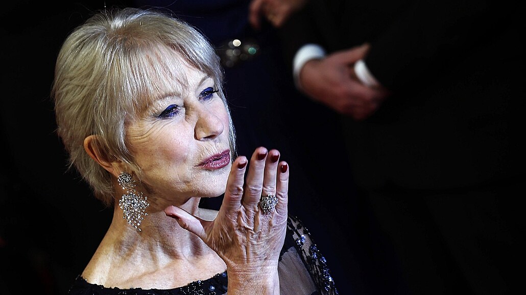 Helen Mirren na pedávání cen BAFTA