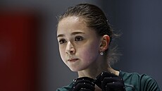 Kamila Valijevová na olympijských hrách v Pekingu 2022.