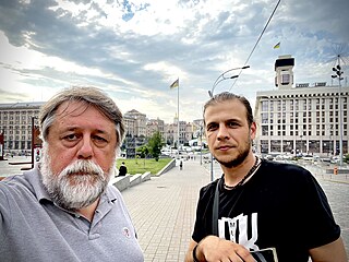 Vitalij Manskij (* 1963) a Jevhen Titarenko (* 1988), spolutvůrci dokumentu... Vitalij Manskij (* 1963) a Jevhen Titarenko (* 1988), spolutvůrci dokumentu...