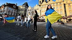 Ukrajinci v Praze - ilustraní snímek.