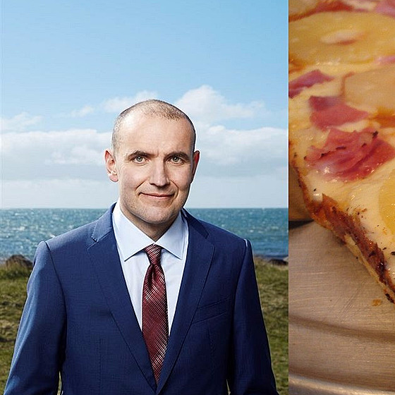 Islandský prezident Gudni Johannesson brojí proti ananasu na pizzách.