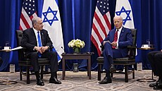 Izraelský premiér Benjamin Netanjahu (vlevo) a americký prezident Joe Biden.