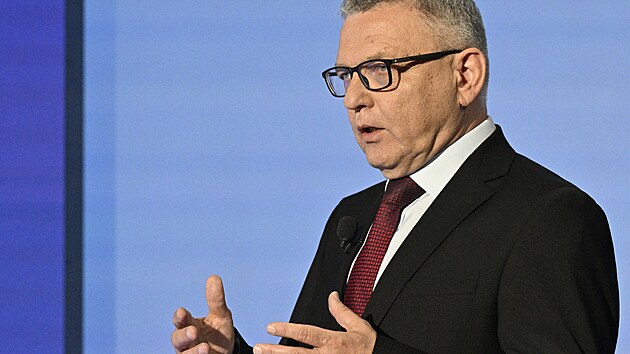 Lídr kandidátní listiny Sociální demokracie (Socdem) Lubomír Zaorálek v debatě Naše Evropa vysílaná na TN live, webovém portálu TV NOVA, před volbami do Evropského parlamentu (6. června 2024).