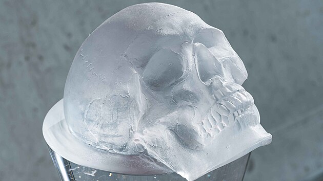 Skleněná plastika The rest od umělce Ronyho Plesla.