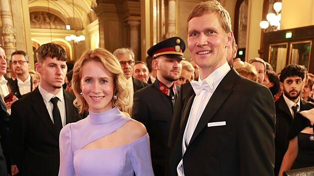 Kaja Kallasová na vídeňském plese. (8. února 2024)