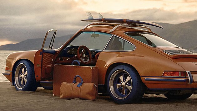 Kolaborace Porsche a Louis Vuitton.Porsche se spojilo s kalifornským Singer Vehicle Design a výsledkem je Porsche 911