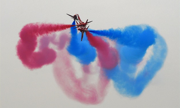 Britská akrobatická skupina Red Arrows