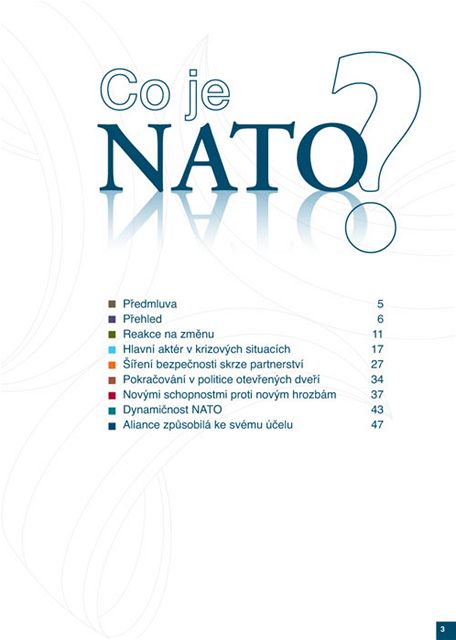 Obsah broury Co je NATO: Úvod do transatlantické aliance 