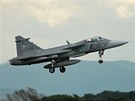 Letoun JAS 39 Gripen maďarského letectva.