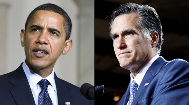 Americký prezident Barack Obama a republikánský kandidát na prezidenta Mitt