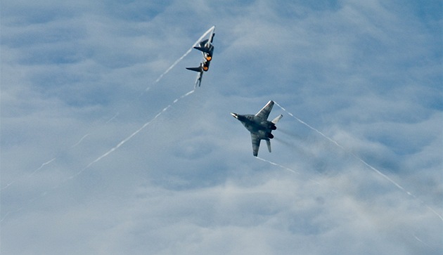 Slovenské letouny MiG-29 se na eském nebi pedstavily i na Dnech NATO v Ostrav. Steit eský vzduný prostor ale jet dlouho nebudou.