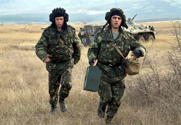 Ukrajintí vojáci. Ilustraní foto. 