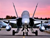 Letouny F-18 Hornet finskch vzdunch sil