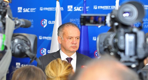 Slovenský prezident Andrej Kiska na konferenci Globsec v Bratislav. Ilustraní foto. 