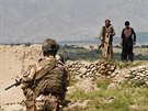 et vojci na patrole v okol afghnskho Bagrmu