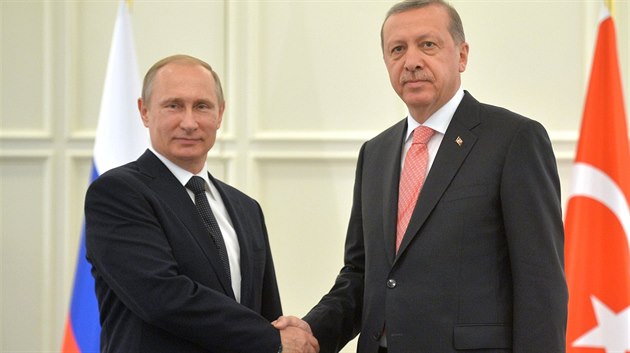 Ruský prezident Vladimir Putin a jeho turecký protjek Recep Tayyip Erdogan